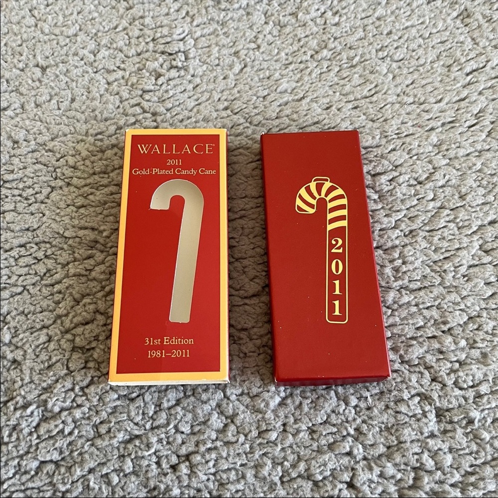 Wallace Silversmiths 2011 Gold-Plated Candy Cane 31st Edition